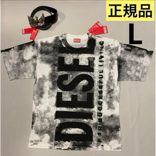 ディーゼル(DIESEL)の洗練されたデザイン DIESEL 正規品　Tシャツ　T-BOXT-BISC　L(Tシャツ/カットソー(半袖/袖なし))