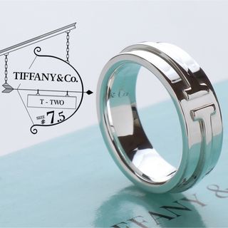 ティファニー(Tiffany & Co.)の美品 ティファニー T TWO ナローリング 925 リング 7.5号(リング(指輪))