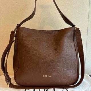 Furla - 【極美品】　FURLA シボ加工ソフト牛革製　2WAYワンショルダーバック