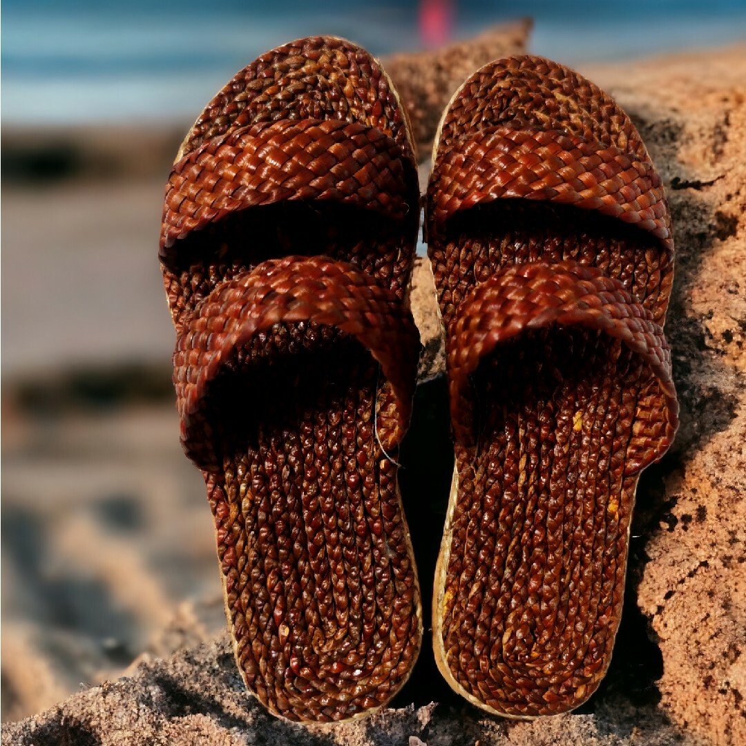 ホテイアオイ 天然素材のハンドメイドスリッパ 夏サンダル メンズの靴/シューズ(サンダル)の商品写真