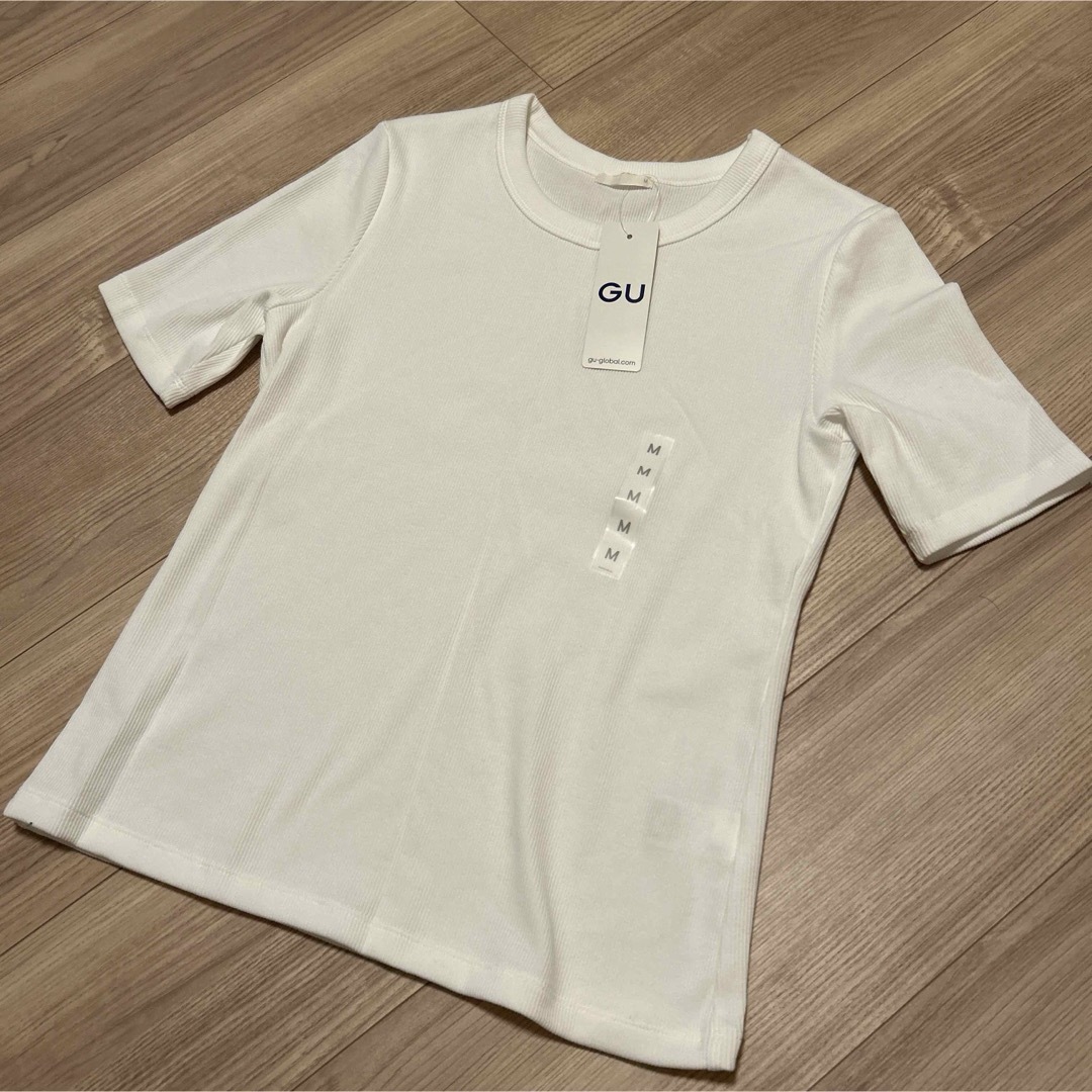 GU(ジーユー)の新品　GU 半袖リブT メンズのトップス(Tシャツ/カットソー(半袖/袖なし))の商品写真