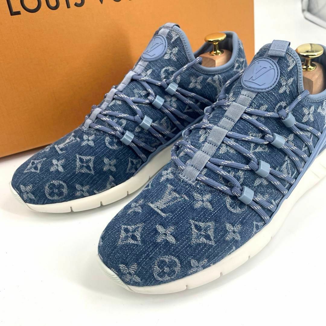 LOUIS VUITTON(ルイヴィトン)のc628真贋済【ヴィトン】新品”モノグラム デニム ファストレーン スニーカー6 メンズの靴/シューズ(スニーカー)の商品写真