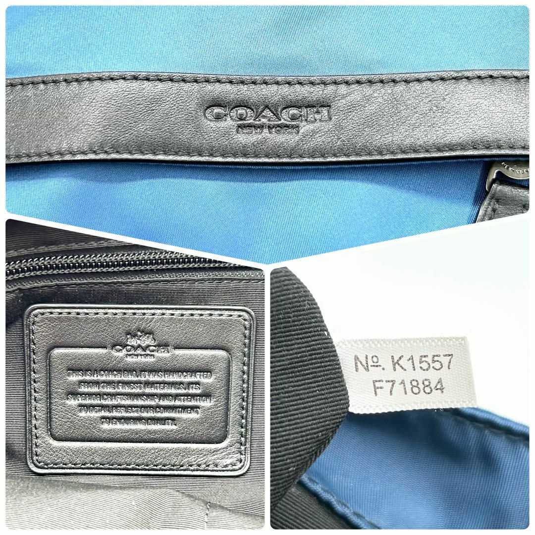 COACH(コーチ)のX486【未使用級】コーチ／リュック　トレック・バックパック　レザー　ナイロン メンズのバッグ(バッグパック/リュック)の商品写真