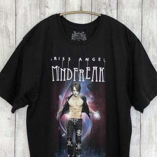 ミュージックティー(MUSIC TEE)のクリスエンジェル　マジシャン　奇術師　半袖Ｔシャツ　黒ブラック　サイズＭ　古着(Tシャツ/カットソー(半袖/袖なし))