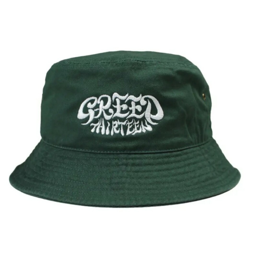 【数原龍友着用】GREED THIRTEEN　Bucket Hat　GREEN メンズの帽子(ハット)の商品写真