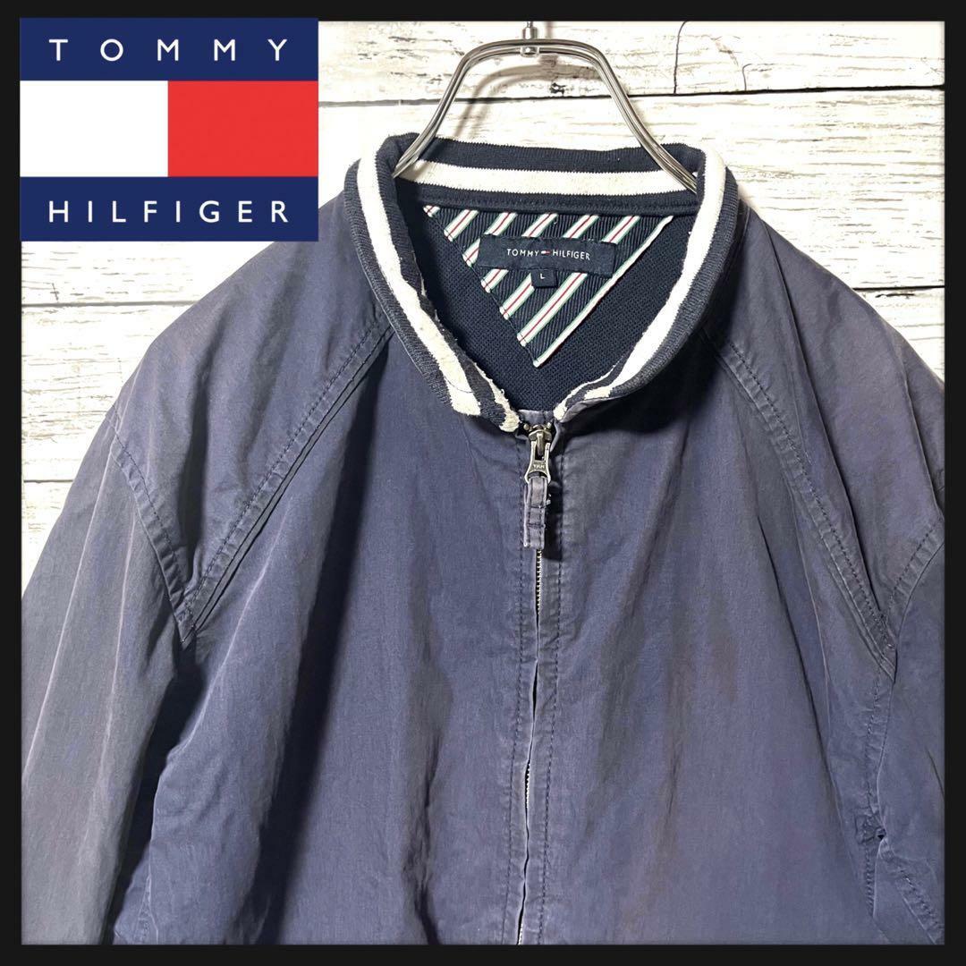 TOMMY HILFIGER(トミーヒルフィガー)の※希少 トミーヒルフィガー　ネイビー　メンズ　L A5 メンズのジャケット/アウター(その他)の商品写真