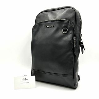 コーチ(COACH)のX482【美品】コーチ／グラハム　スリング・ショルダー・ボディバッグ　レザー　黒(ボディーバッグ)