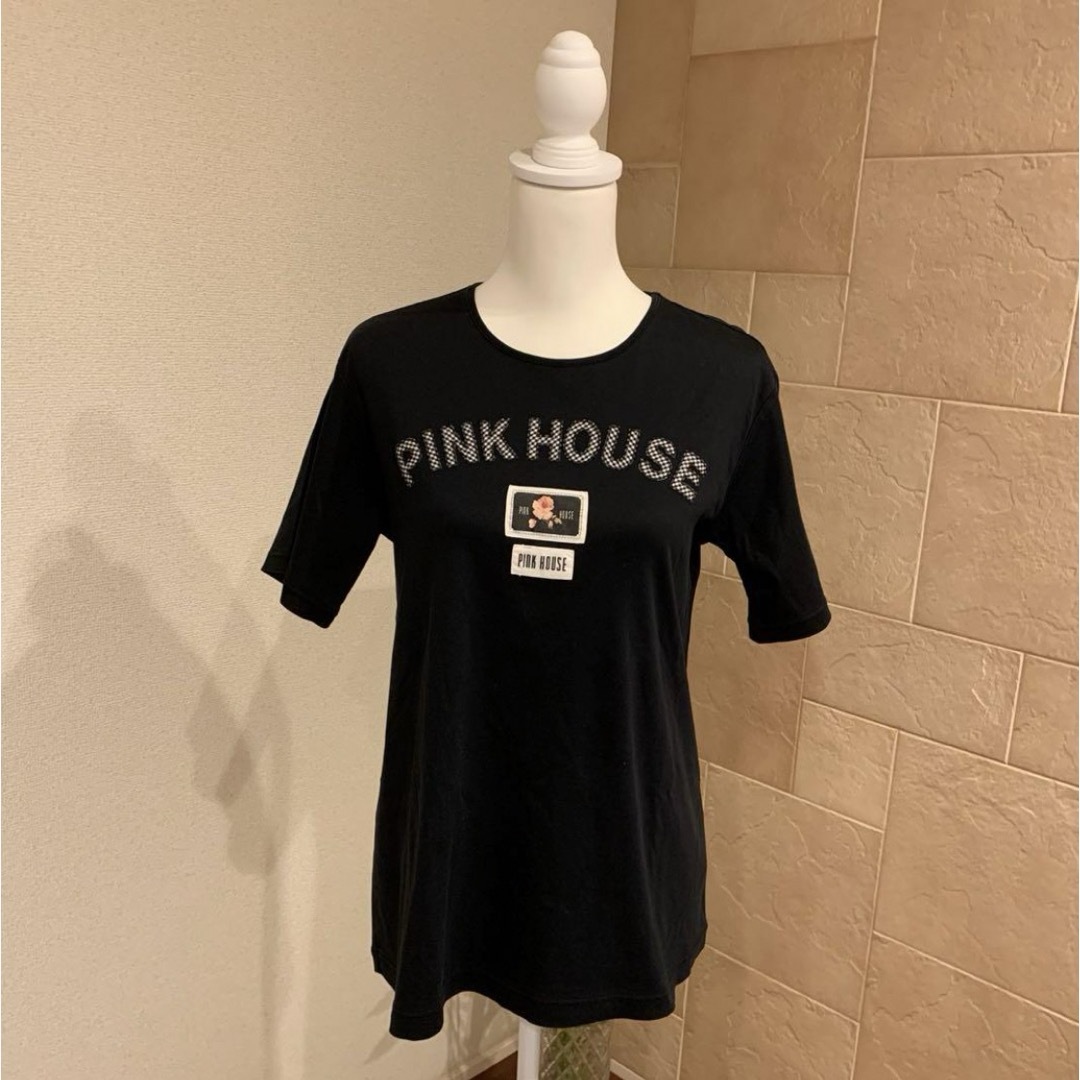 PINK HOUSE(ピンクハウス)のピンクハウス　黒　Tシャツ レディースのトップス(Tシャツ(半袖/袖なし))の商品写真