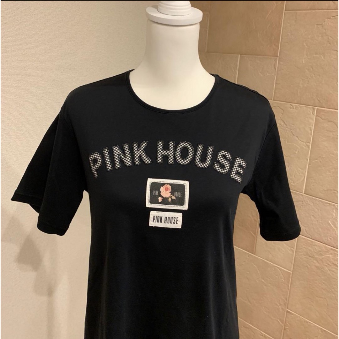 PINK HOUSE(ピンクハウス)のピンクハウス　黒　Tシャツ レディースのトップス(Tシャツ(半袖/袖なし))の商品写真