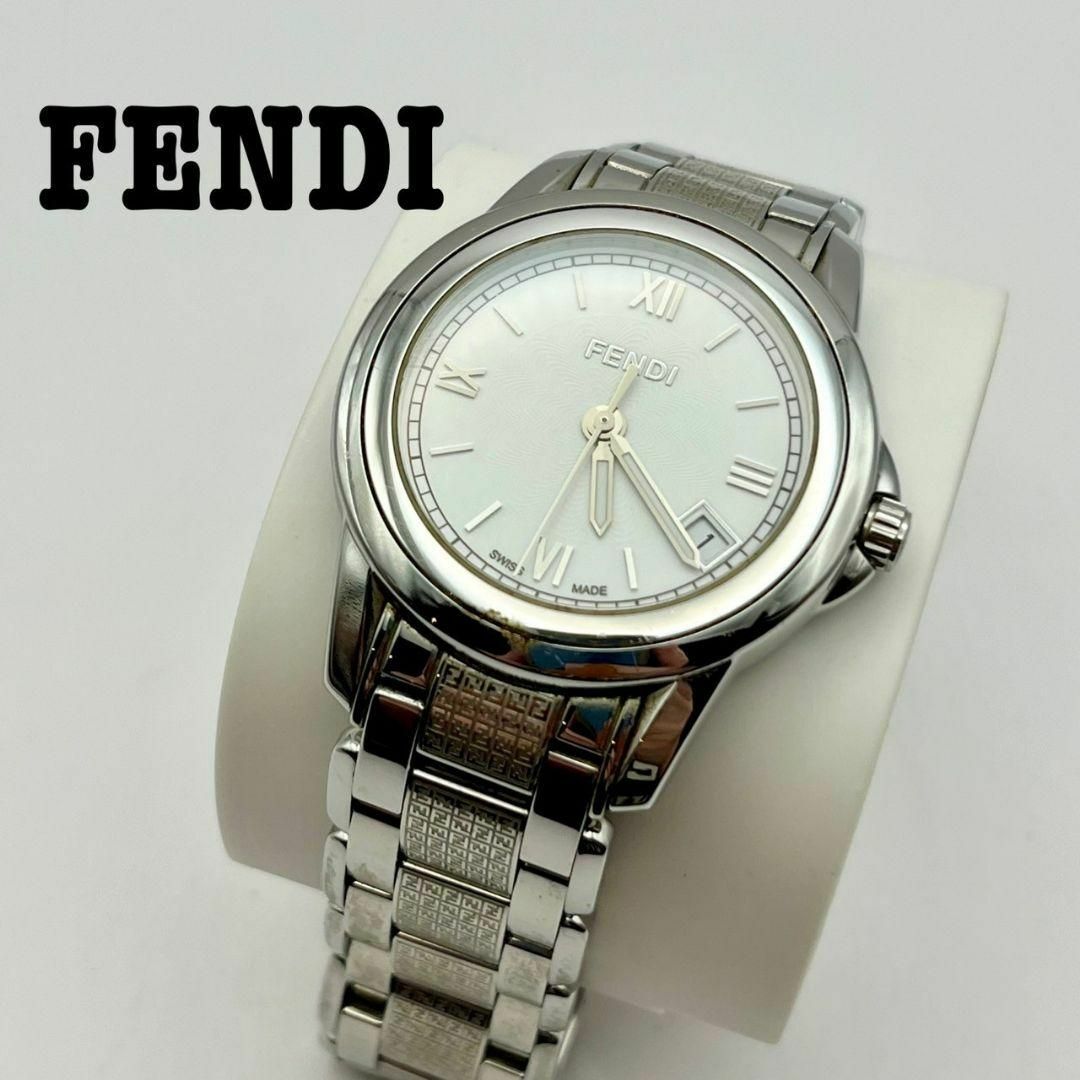 FENDI(フェンディ)のFENDI 2200M 160 メンズ腕時計　シルバー　クォーツ　動作品　ズッカ メンズの時計(金属ベルト)の商品写真