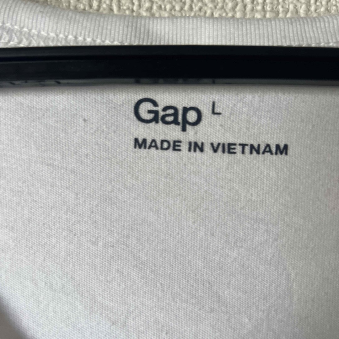 GAP(ギャップ)の美品●GAP クラッシックTシャツ　七分袖　L ホワイト レディースのトップス(シャツ/ブラウス(長袖/七分))の商品写真