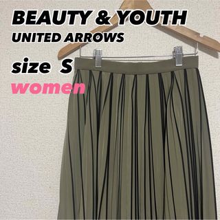 ビューティアンドユースユナイテッドアローズ(BEAUTY&YOUTH UNITED ARROWS)のUNITED ARROWS プリントラインプリーツスカート(ロングスカート)