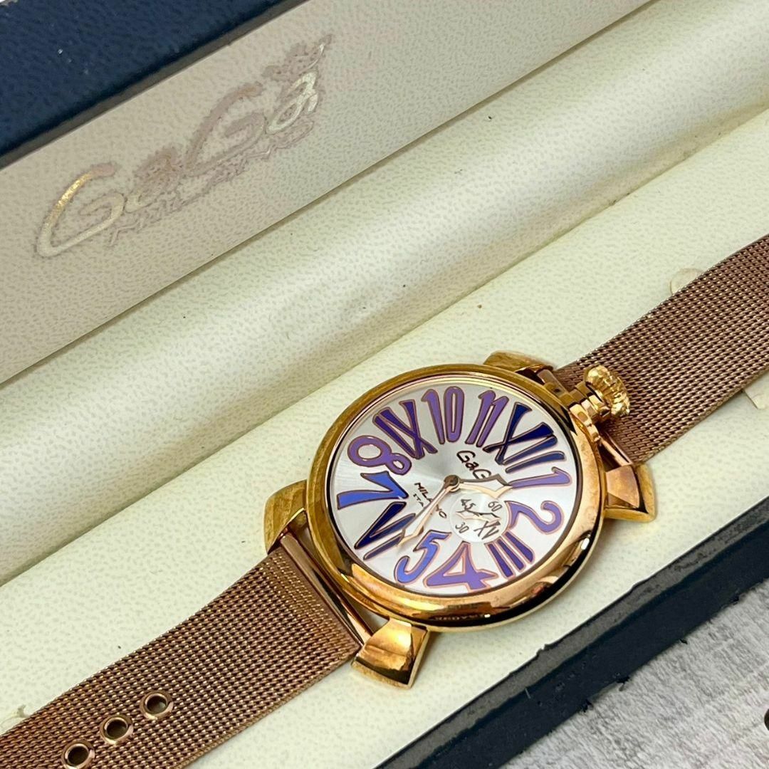 ガガミラノ 5081.3 マヌアーレ 46 スモセコ 動作品 クォーツ 腕時計腕時計