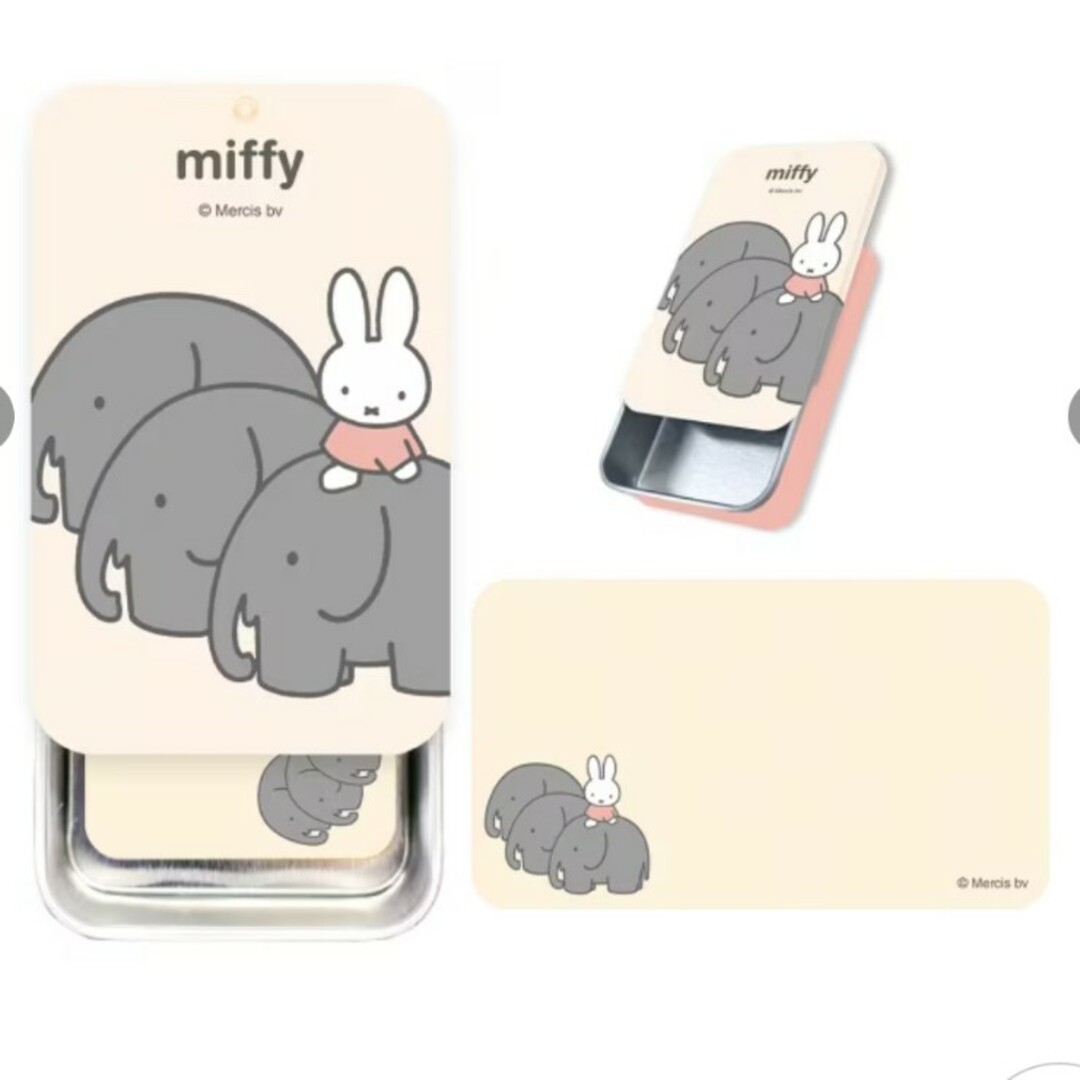 miffy(ミッフィー)の新品☆ディック・ブルーナ☆ミッフィー☆スライド缶メモ☆ぞう エンタメ/ホビーのおもちゃ/ぬいぐるみ(キャラクターグッズ)の商品写真