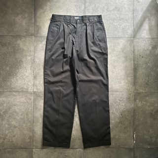 ラルフローレン(Ralph Lauren)の90s ラルフローレン チノパン ポロチノ ブラック 34w相当 タック入り(チノパン)