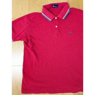 フレッドペリー(FRED PERRY)の美品　フレッドペリー　FREDPERRY 赤　ピンク　XL(ポロシャツ)