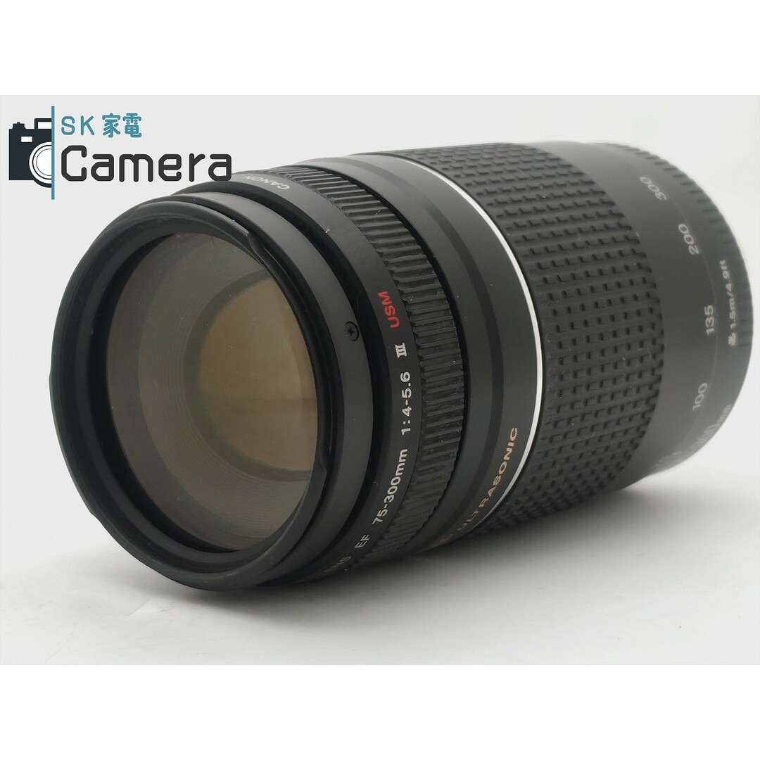 Canon(キヤノン)のCanon EF 75-300ｍｍ F4-5.6 III USM キャップ 付 キャノン Ⅲ スマホ/家電/カメラのカメラ(レンズ(ズーム))の商品写真