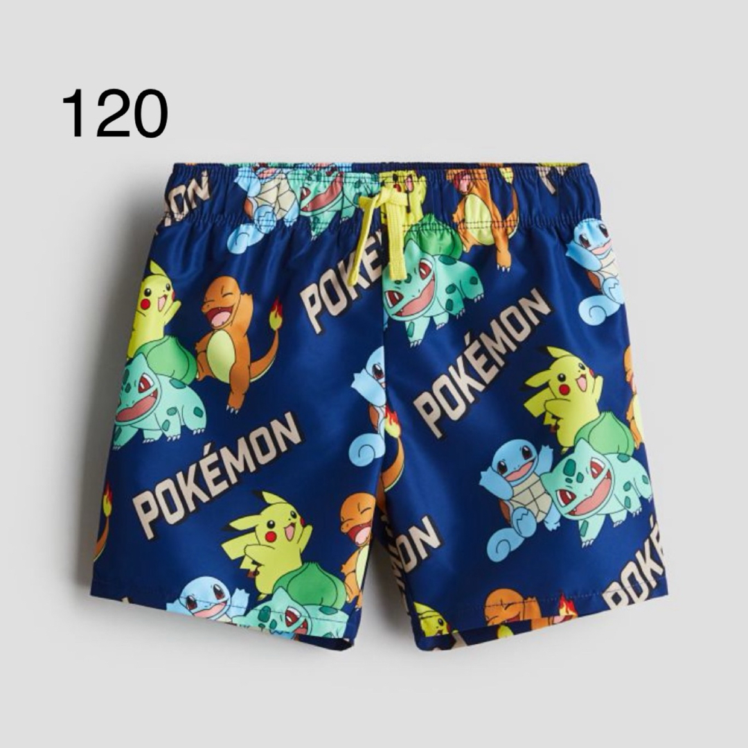 H&M(エイチアンドエム)の新品未開封　ポケモン　水着　スイムパンツ　120-130 キッズ/ベビー/マタニティのキッズ服男の子用(90cm~)(水着)の商品写真