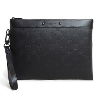 ルイヴィトン(LOUIS VUITTON)のルイ ヴィトン ポシェット トゥ ゴー セカンド クラッチバッグ ポーチ モノグラムシャドウ レザー ブラック 黒 マットブラック金具 M81570 LOUIS VUITTON（新品・未使用品）(セカンドバッグ/クラッチバッグ)