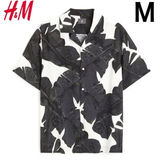 エイチアンドエム(H&M)の新品 H&M リゾート アロハシャツ 植物 リーフ柄 M(シャツ)