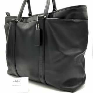 コーチ(COACH)のX458【美品】コーチ／トートバッグ　ビジネス　メトロポリタン　レザー　ブラック(トートバッグ)