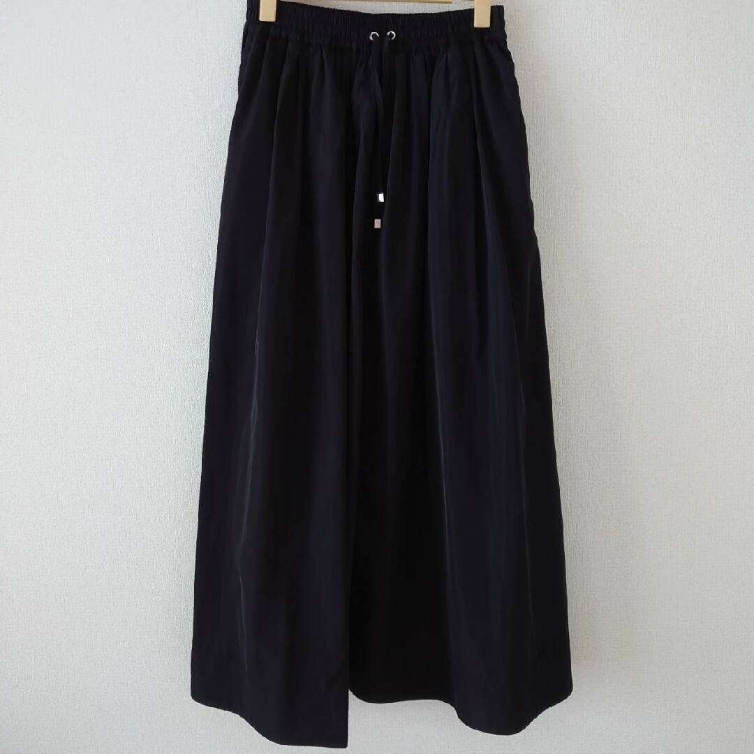 nano・universe(ナノユニバース)のナノユニバース タフタギャザー ボリューム スカート 定価6930円 マキシ丈 レディースのスカート(ロングスカート)の商品写真