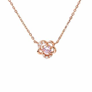 【色: ピンクゴールド】カナル 4℃ ヨンドシー ネックレス アクセサリー キュ(その他)