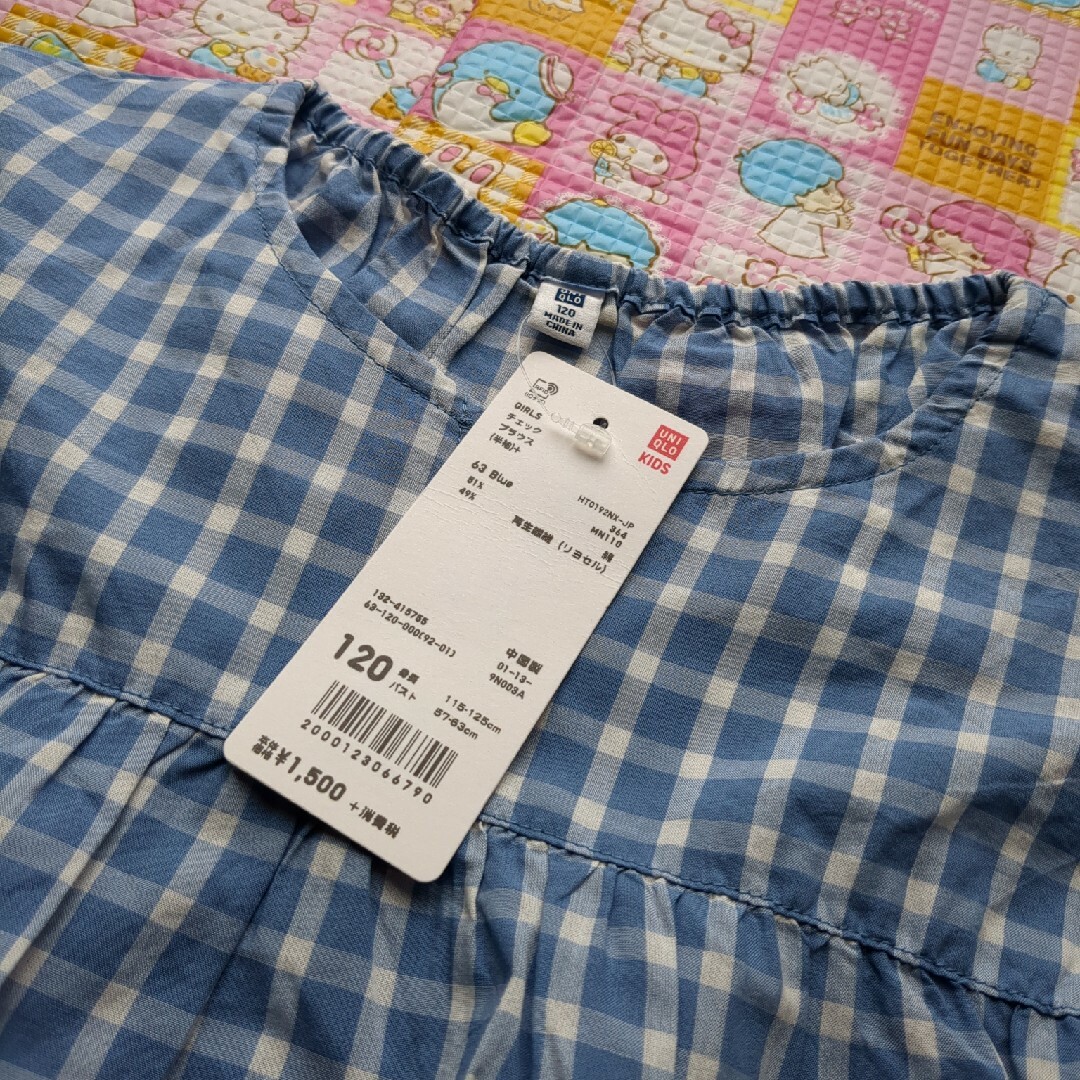 UNIQLO(ユニクロ)のユニクロ　キッズ　半袖ブラウス キッズ/ベビー/マタニティのキッズ服女の子用(90cm~)(ブラウス)の商品写真