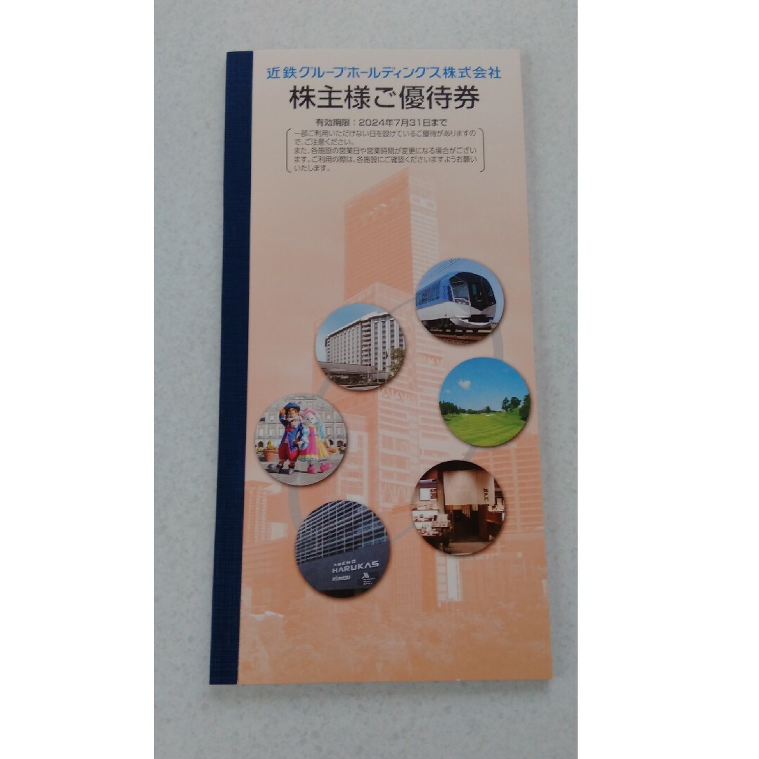 近鉄株主優待乗車券　2枚　2024年7月末 チケットの乗車券/交通券(鉄道乗車券)の商品写真