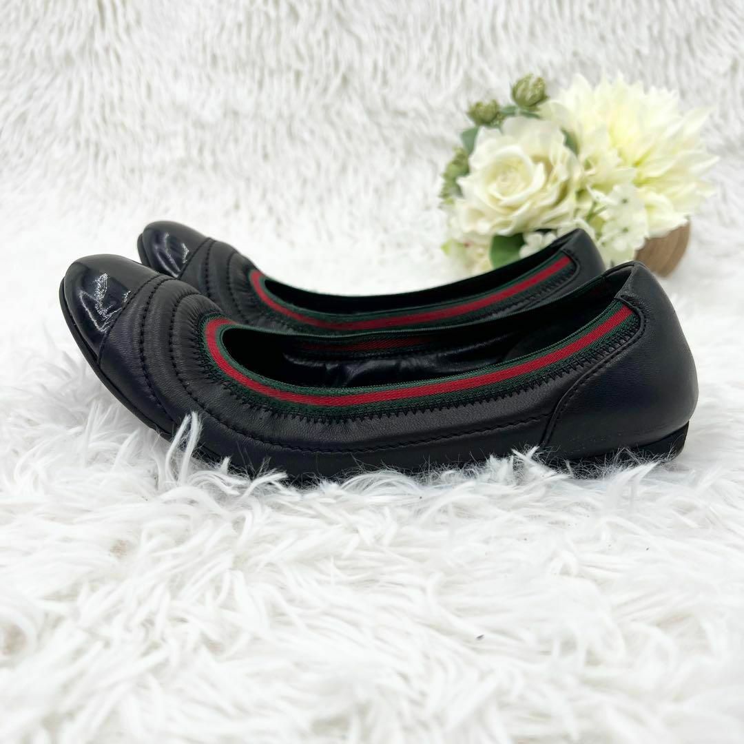Gucci(グッチ)のGUCCI グッチ フラットパンプス シェリー バレエシューズ レディースの靴/シューズ(ハイヒール/パンプス)の商品写真