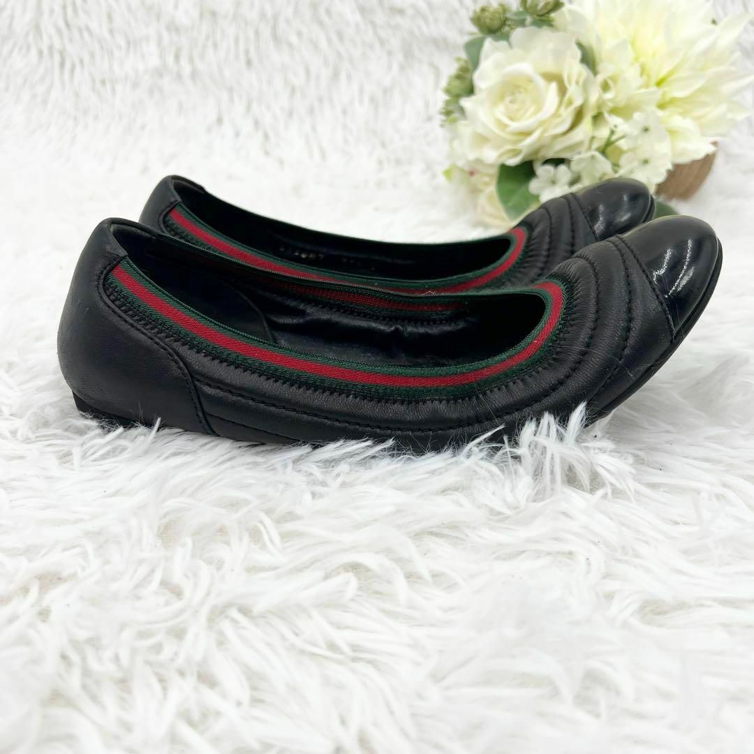 Gucci(グッチ)のGUCCI グッチ フラットパンプス シェリー バレエシューズ レディースの靴/シューズ(ハイヒール/パンプス)の商品写真