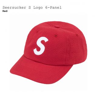 Supreme - シュプリーム　Seersucker S Logo 6-Panel　赤