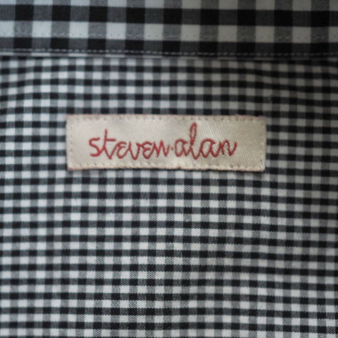 steven alan(スティーブンアラン)のsteven alan ギンガムチェック シャツ ブラック サイズL メンズのトップス(シャツ)の商品写真