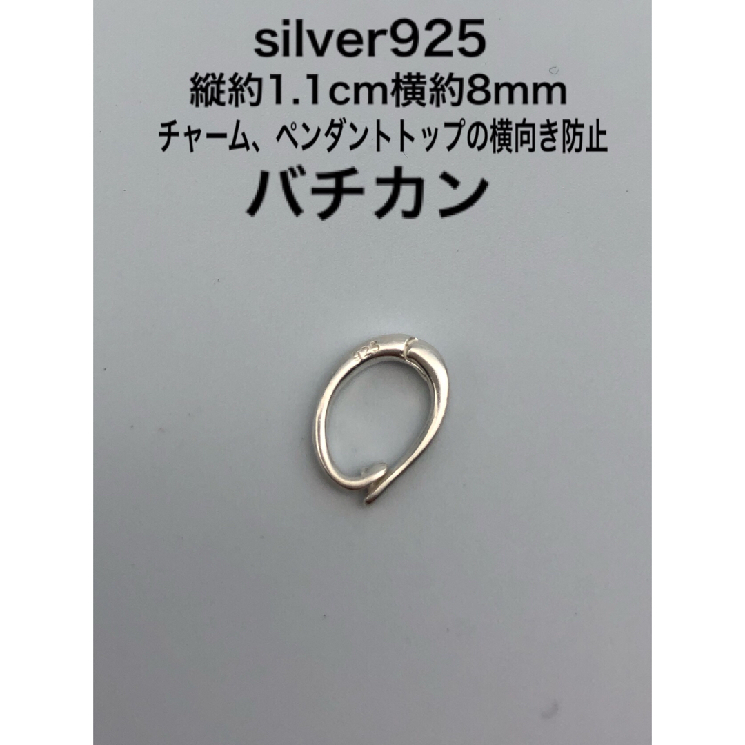 開閉 バチカン大　silver925 シルバー925 ネックレストップ チャーム ハンドメイドの素材/材料(各種パーツ)の商品写真