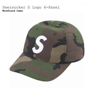 シュプリーム(Supreme)のシュプリーム　Seersucker S Logo 6-Panel　迷彩(キャップ)