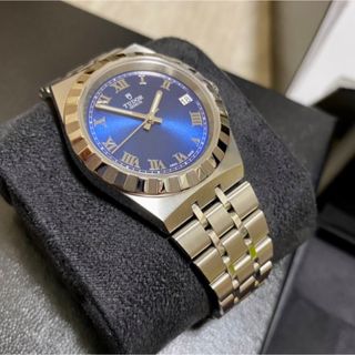 チュードル(Tudor)の美品 チューダー 28400 ロイヤル ラグスポ　ボーイズ　ブルー文字盤(腕時計(アナログ))