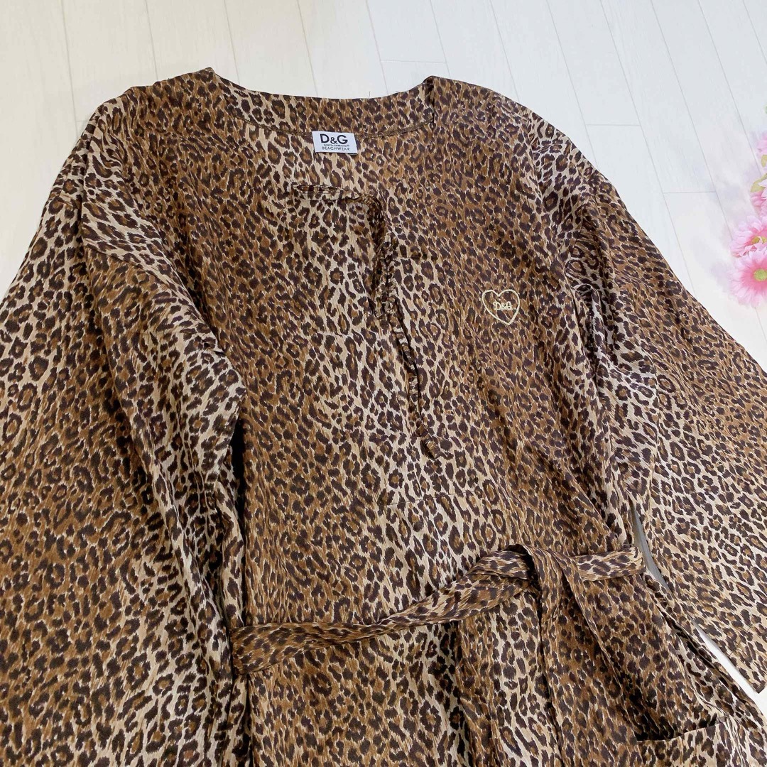 DOLCE&GABBANA(ドルチェアンドガッバーナ)のDOLCE&GABBANA ドルガバ レオパード柄 ワンピース ヒョウ柄 XL レディースのワンピース(ミニワンピース)の商品写真