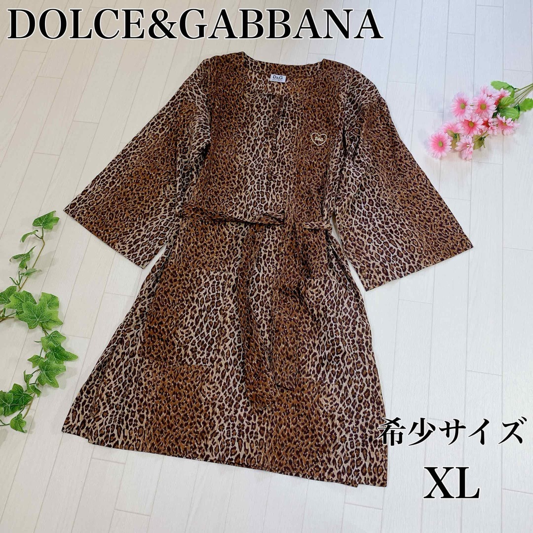 DOLCE&GABBANA(ドルチェアンドガッバーナ)のDOLCE&GABBANA ドルガバ レオパード柄 ワンピース ヒョウ柄 XL レディースのワンピース(ミニワンピース)の商品写真