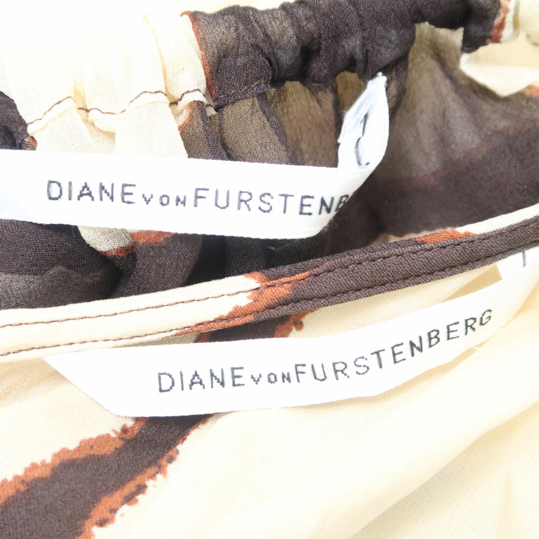 DIANE von FURSTENBERG(ダイアンフォンファステンバーグ)のDIANE von FURSTENBERG ダイアンフォンファステンバーグ 長袖ブラウス 4 シルク100％ レディース AY5197  レディースのトップス(シャツ/ブラウス(半袖/袖なし))の商品写真