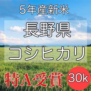 【令和5年産】長野県コシヒカリ30キロ白米