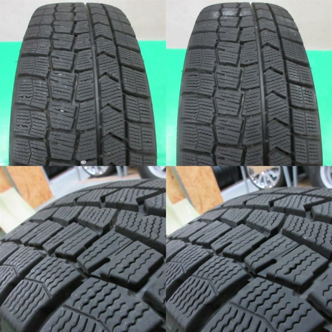 DUNLOP(ダンロップ)のウィッシュ 195/65R15 バリ山スタッドレス プリウス カローラ プレミオ 自動車/バイクの自動車(タイヤ・ホイールセット)の商品写真