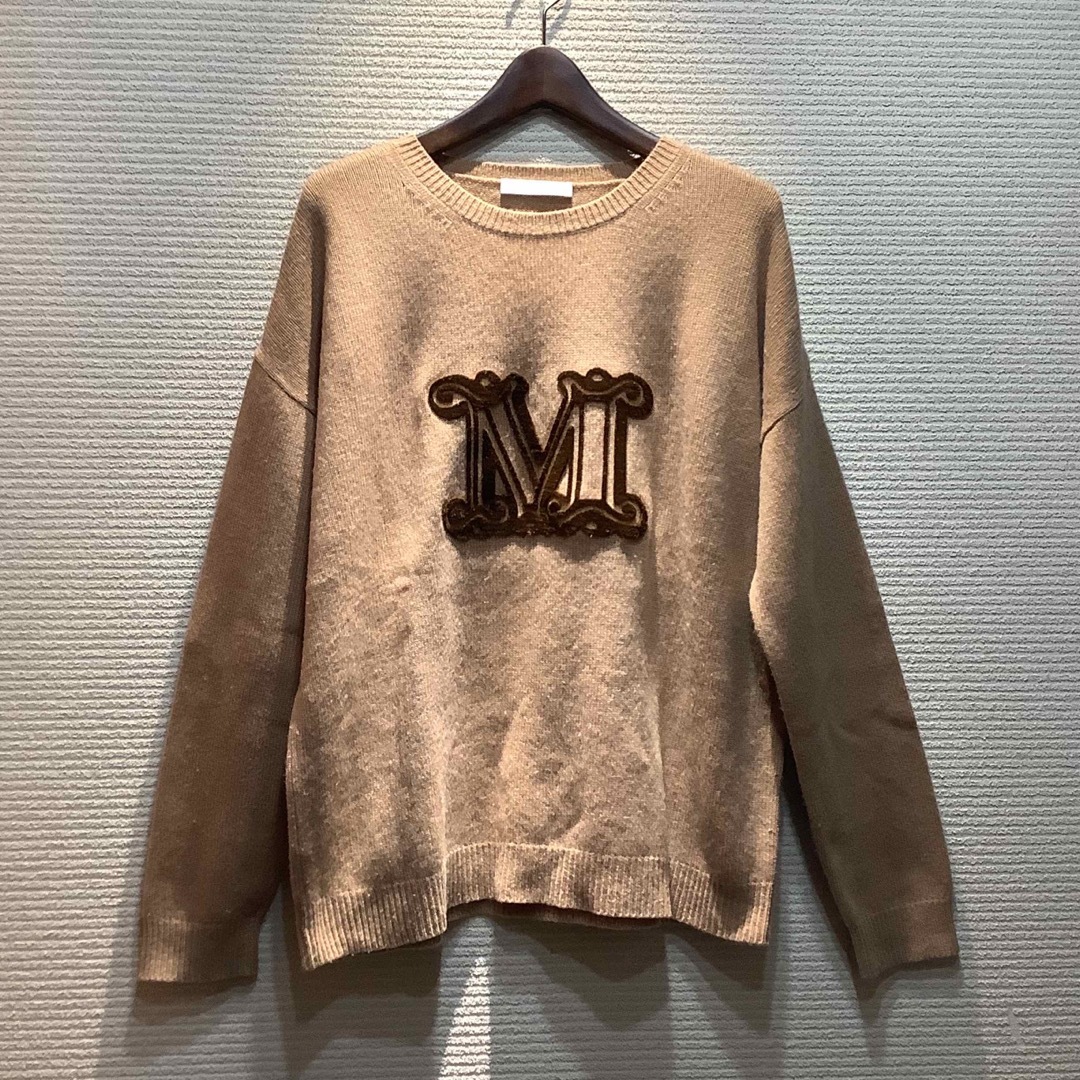 Max Mara(マックスマーラ)のマックスマーラ MaxMara アイコン Mロゴ カシミヤ セーター キャメル レディースのトップス(ニット/セーター)の商品写真