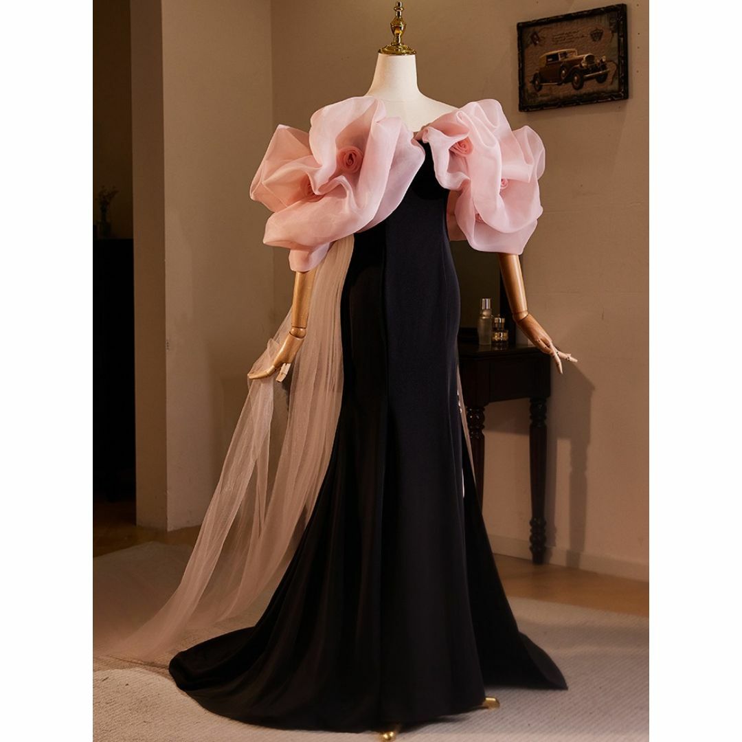 オフショルダー ウェディングロングドレス カラードレス 62 レディースのフォーマル/ドレス(ウェディングドレス)の商品写真