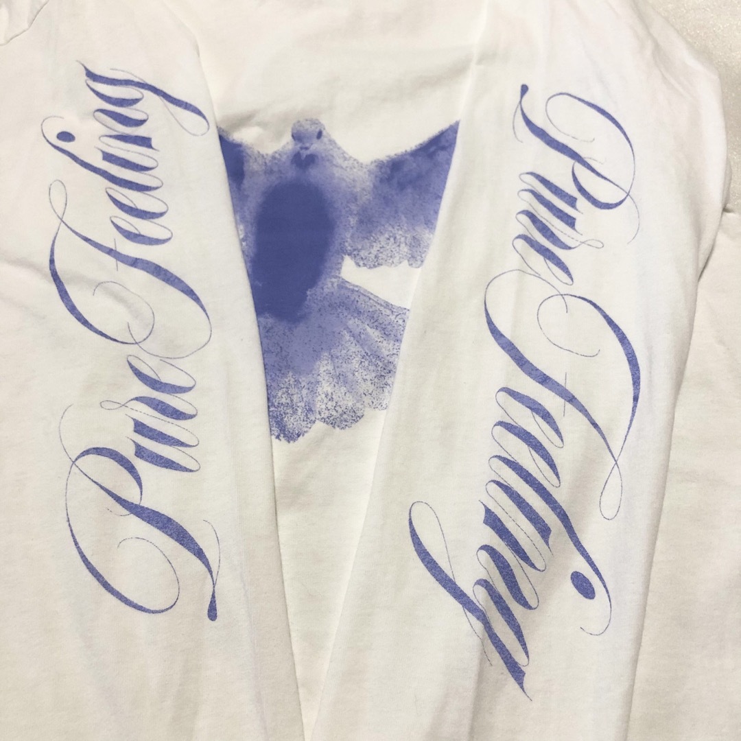 【美品】BOILER ROOMボイラールーム プリントカットソー ロンT 白青M メンズのトップス(Tシャツ/カットソー(七分/長袖))の商品写真