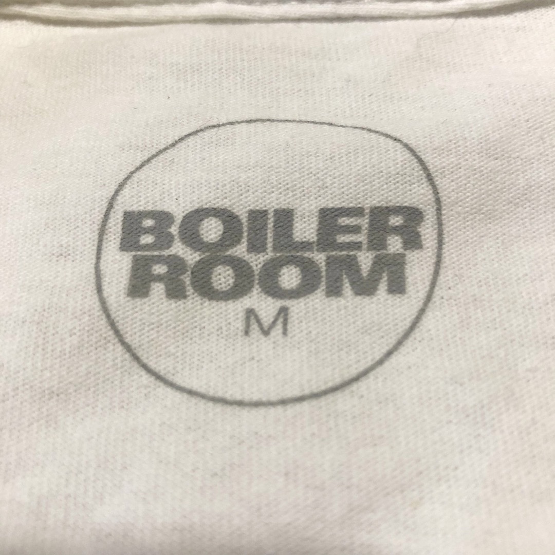 【美品】BOILER ROOMボイラールーム プリントカットソー ロンT 白青M メンズのトップス(Tシャツ/カットソー(七分/長袖))の商品写真