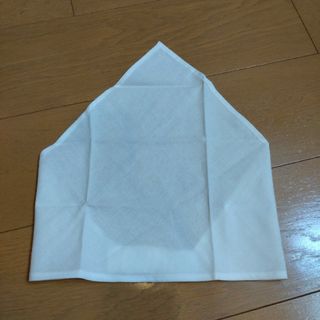 セール！ハンドメイド　大人用三角巾　白　無地(キッチン小物)