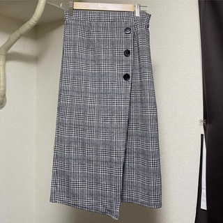 新品未使用♡モノトーンチェックのタイトスカート(ひざ丈スカート)