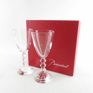 バカラ(Baccarat)の美品 Baccarat バカラ ベガ ワイングラス L 2客 ペア H18 SY9224L (グラス/カップ)