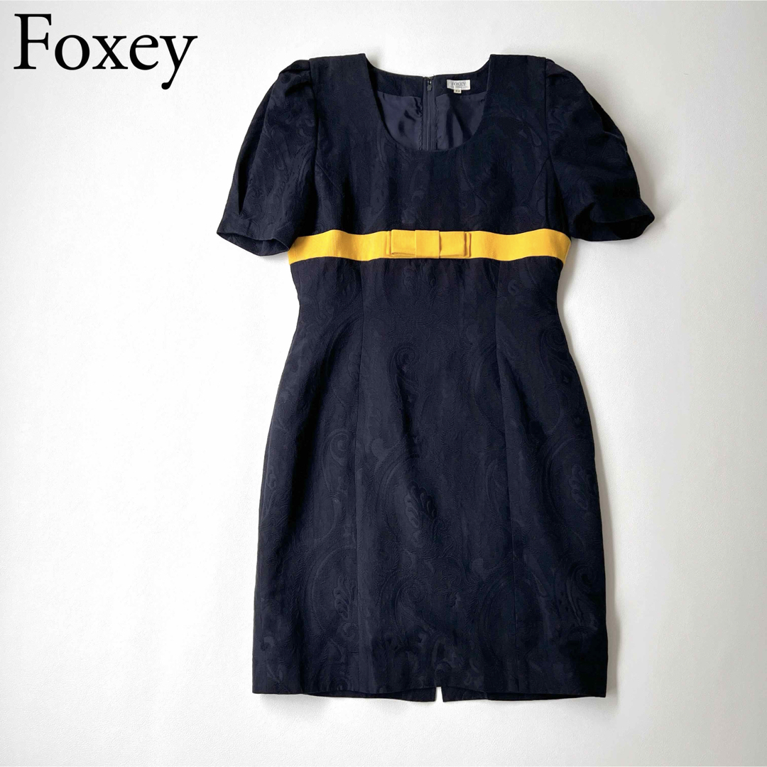 FOXEY BOUTIQUE(フォクシーブティック)の良品　Foxey フォクシー　ワンピース　ドレス　ペイズリー柄　vintage レディースのワンピース(ひざ丈ワンピース)の商品写真