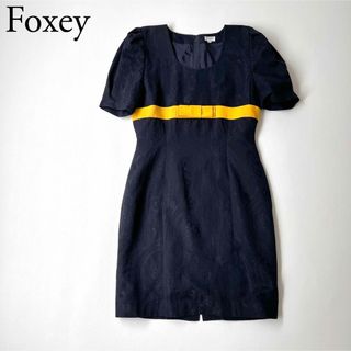 フォクシーブティック(FOXEY BOUTIQUE)の良品　Foxey フォクシー　ワンピース　ドレス　ペイズリー柄　vintage(ひざ丈ワンピース)